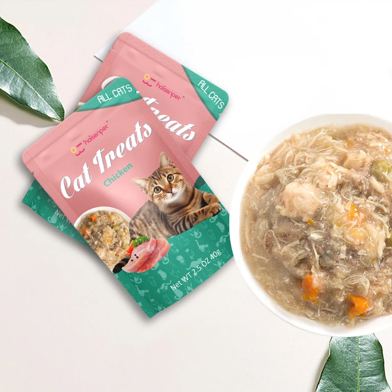 Factory Customized Pet Snacks Chicken Tuna Salmon Fresh Meat Cat Food