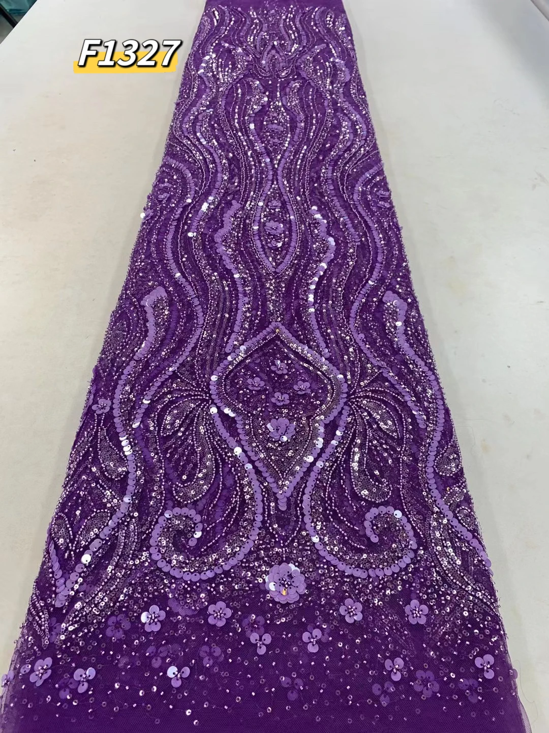 Luxury green Indian George Glitter Fabric For Wedding high quality handmade french tulle Gowns Shiny Glitter Net beading bridal