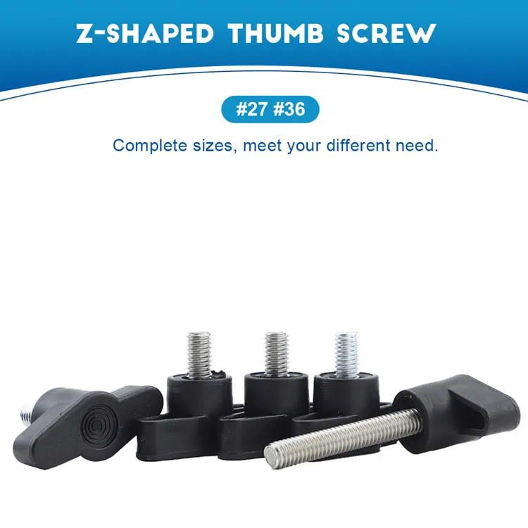 Stainless steel T-Shape M4 M5 M6 M8 M10 M12 Plastic Head T-Knob 5/16 In 18x3 In Kunrled Thread Color Thumb Screw