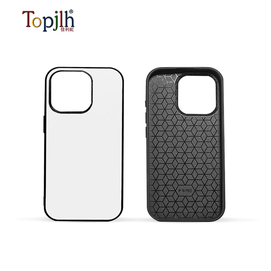 Wholesale price sublimation blank 2D TPU Phone cases personalized design Aluminum sheet mobile covers for iPhone 14 15 16 series