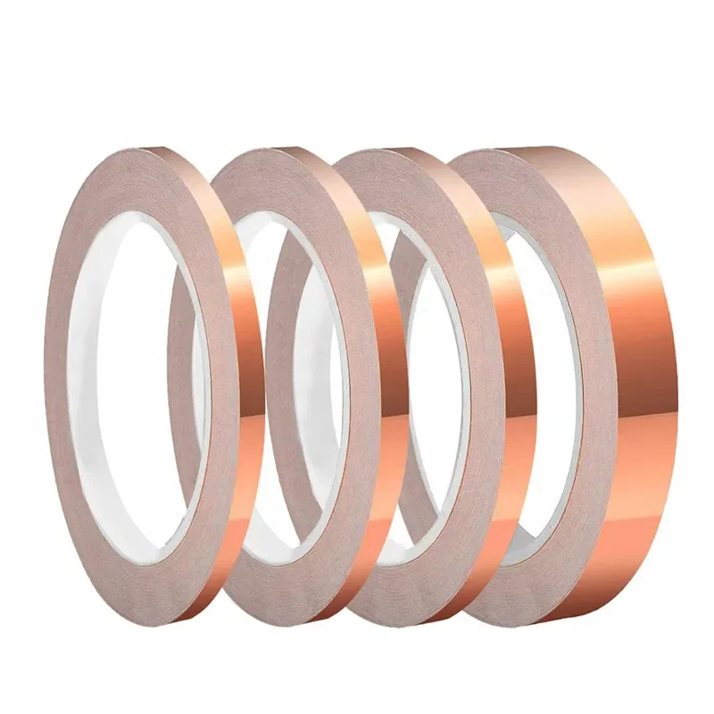 Hot Sale 99.9% Pure Conductive Copper Foil Tape Electrostatic EMI Shielding Strip Adhesive Tape Customized Thickness