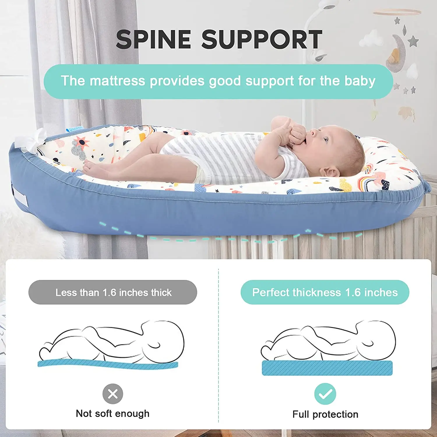 Hot Sell Promotional Washable Portable Cotton Foldable Baby Sleep Nest Sleeper Newborn Safe Lounger Snuggle Baby Nest