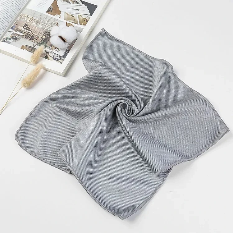 40x40cm 300gsm Microfiber Glass Towel With Custom Logo Car Cloth Warp Weft Knitting