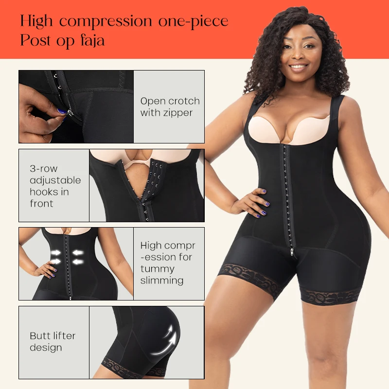 Wholesale Butt Lifter Bodysuit Body Shapers Colombian Fajas Calzon Para Mujer Post Surgery Shapewear Fajas-Colombianas