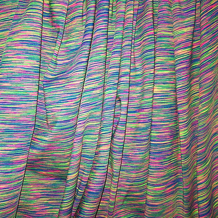 Knit Jersey Rapid Heather Wick Quick Dry Fit Polyester Spandex Elastic Space Dyed Single Jersey Fabric for T-shirt Sportswear