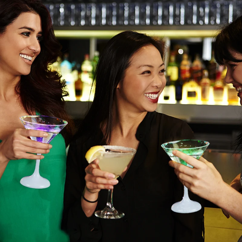 Reusable Dishwasher Safe Plastic Light Up Flashing Wine Led Drinking Glasses For Bar/Party/Night Club