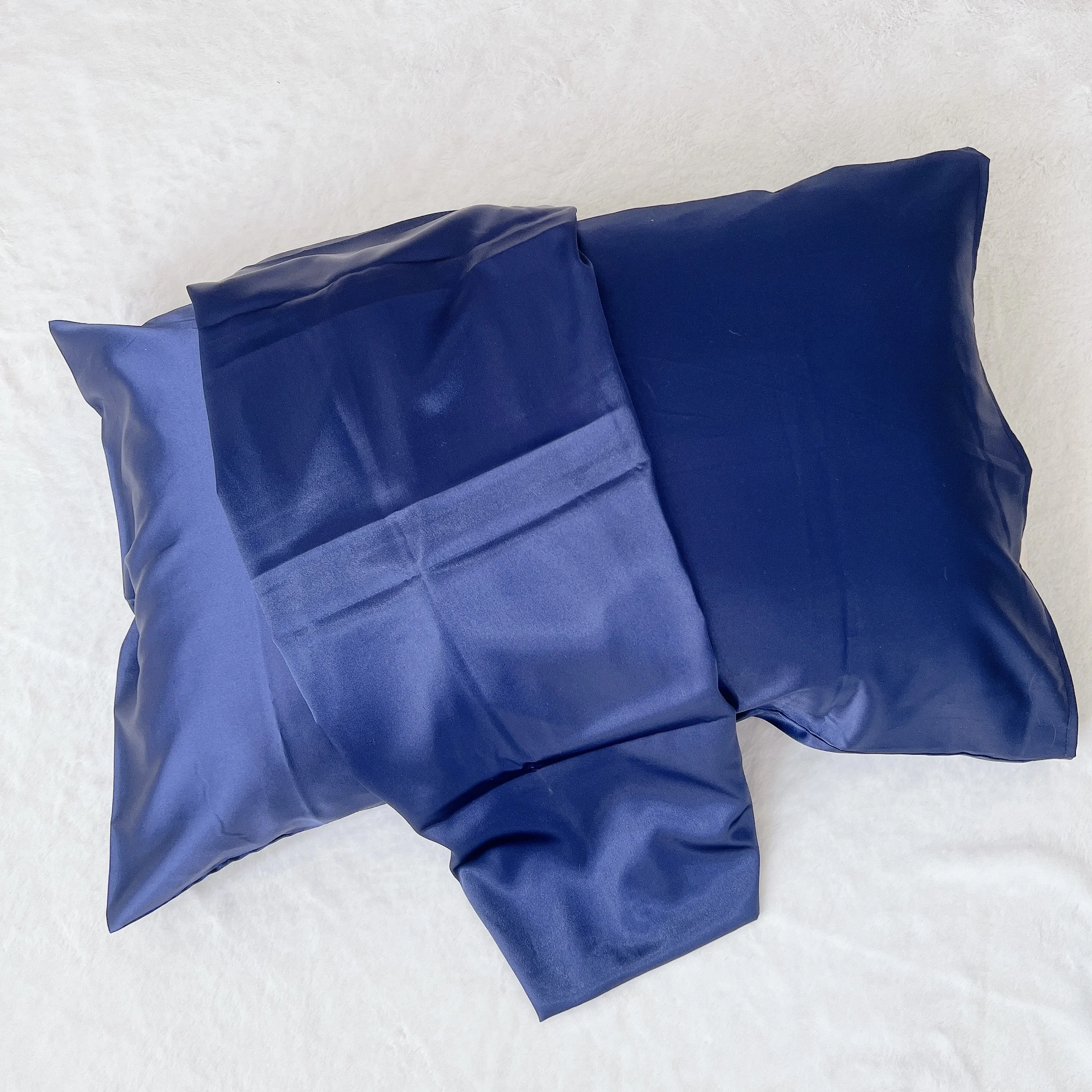 Heenlong New 20*30Inch Silk Pink Soft Breathable Cooling Silky Satin Envelope Pillow Cases for Hair and Skin Care