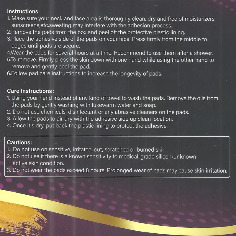 Reusable Angel Cheek Silicone Pads Anti-Wrinkle Adhesives Silicon Medical Grade Anti Wrinkle
