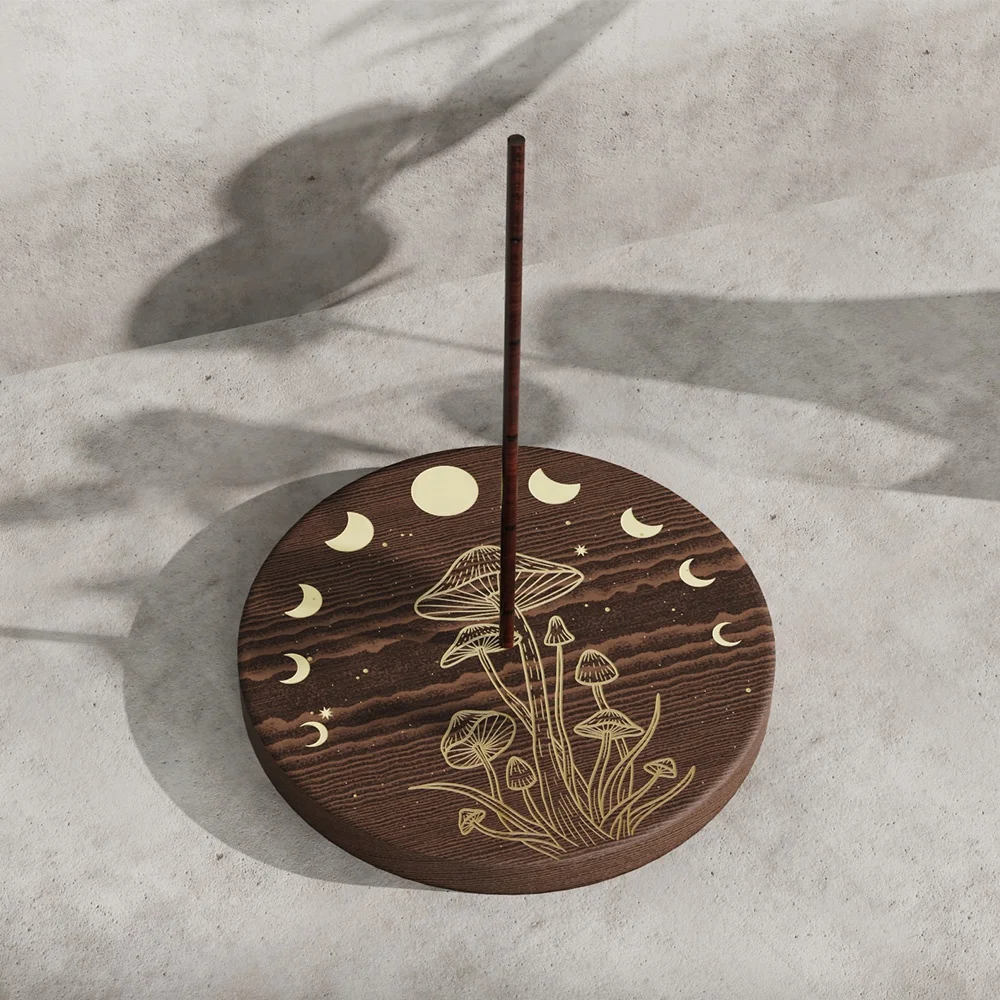 Self Design Mushroom Hand Incense Holder Elephant Incense Burner Holder For Sticks