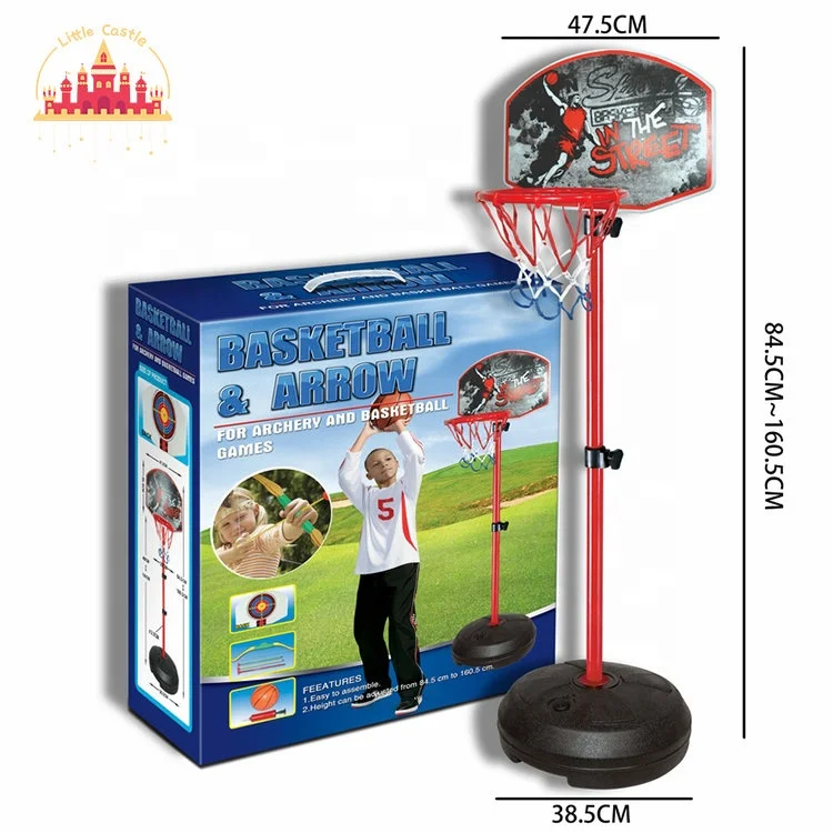 2 In 1 Multifunctional Kids Plastic Basketball Stand Toy With Arrow Target SL01F137