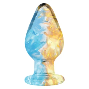 YPM Mushroom Shape Massage Bum Plug Crystal Glass Large Anal Plug Butt Plug