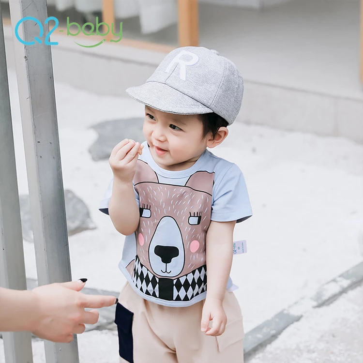 
Q2-baby Fashionable Casual Printed Cartoon Pattern O-Neck Short Sleeves T Shirt For Baby 