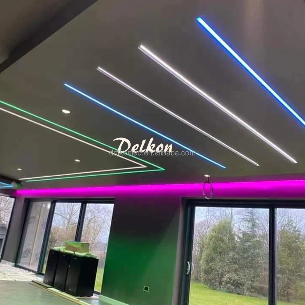 75*13mm Plaster Led Profile With Long Diffuser Drywall Led Profile Strip Housing Aluminum Led Channel for 12.5mm Thick Drywall