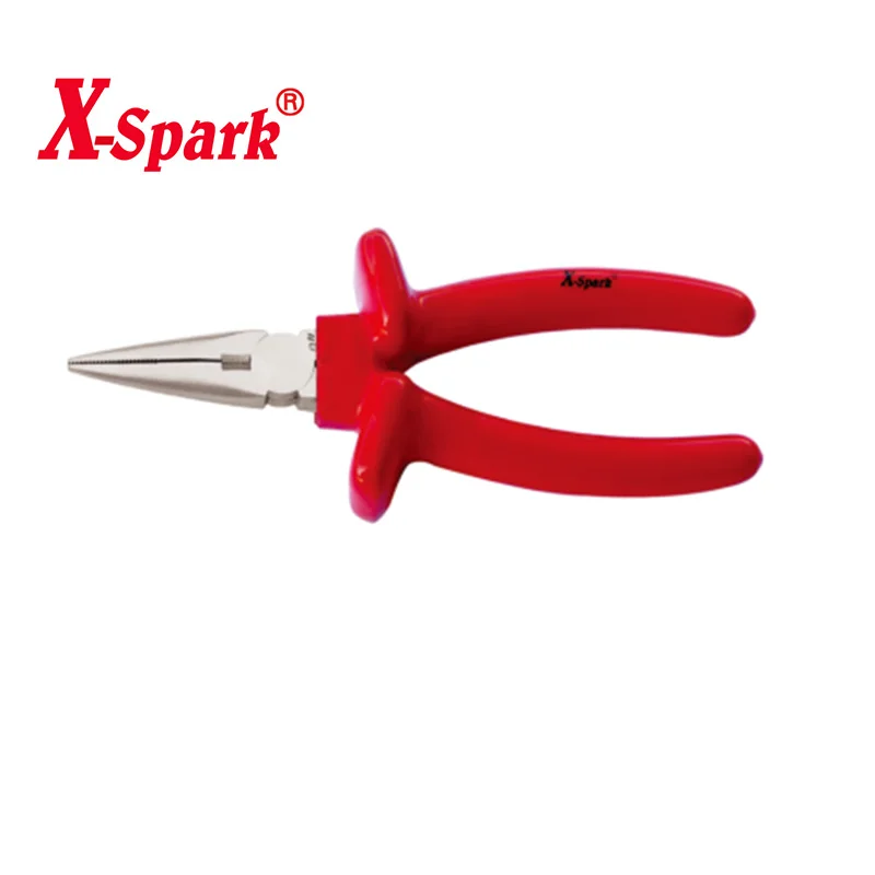X-SPARK VDE electrical Insulated Tools Dipped Pliers Round 45 Degree Bent