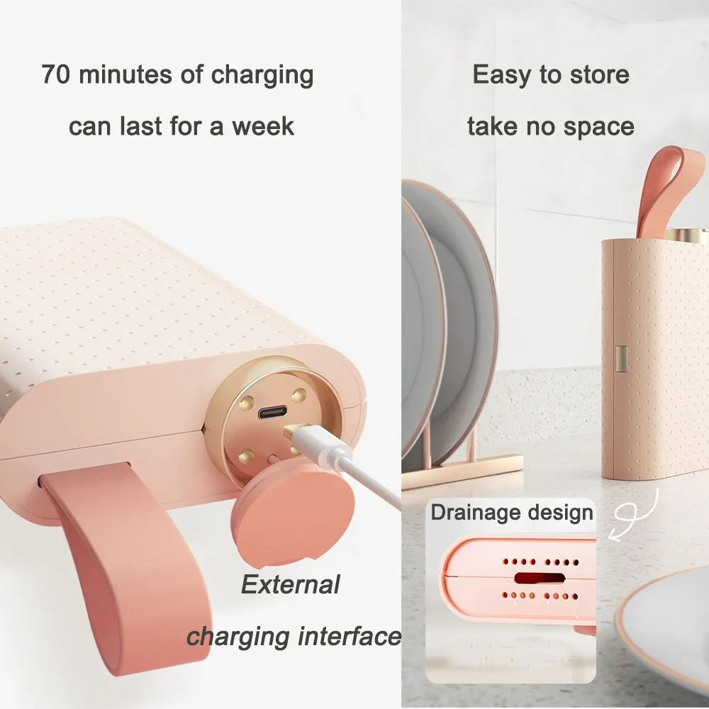 Smart Electric baby Bottle Brush Water Proof Automatic Handheld Electric Silicone Portable Scrubber Set cleaning brushes