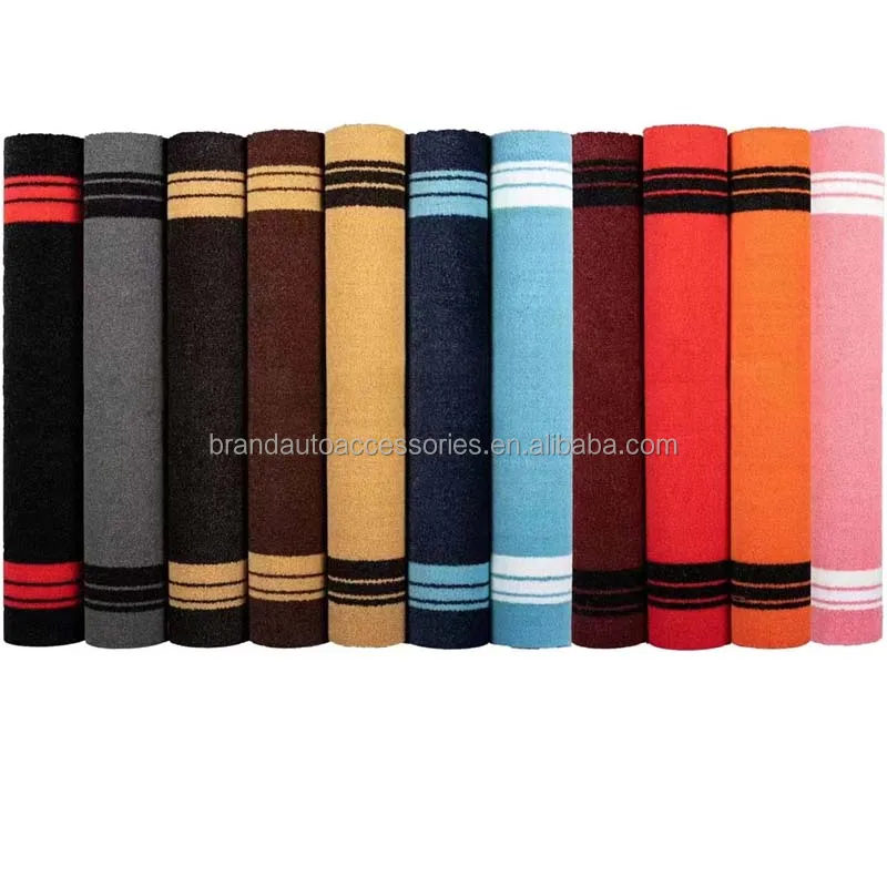 High quality Wholesale velour design PET/100% Polyester material dustproof car carpet roll