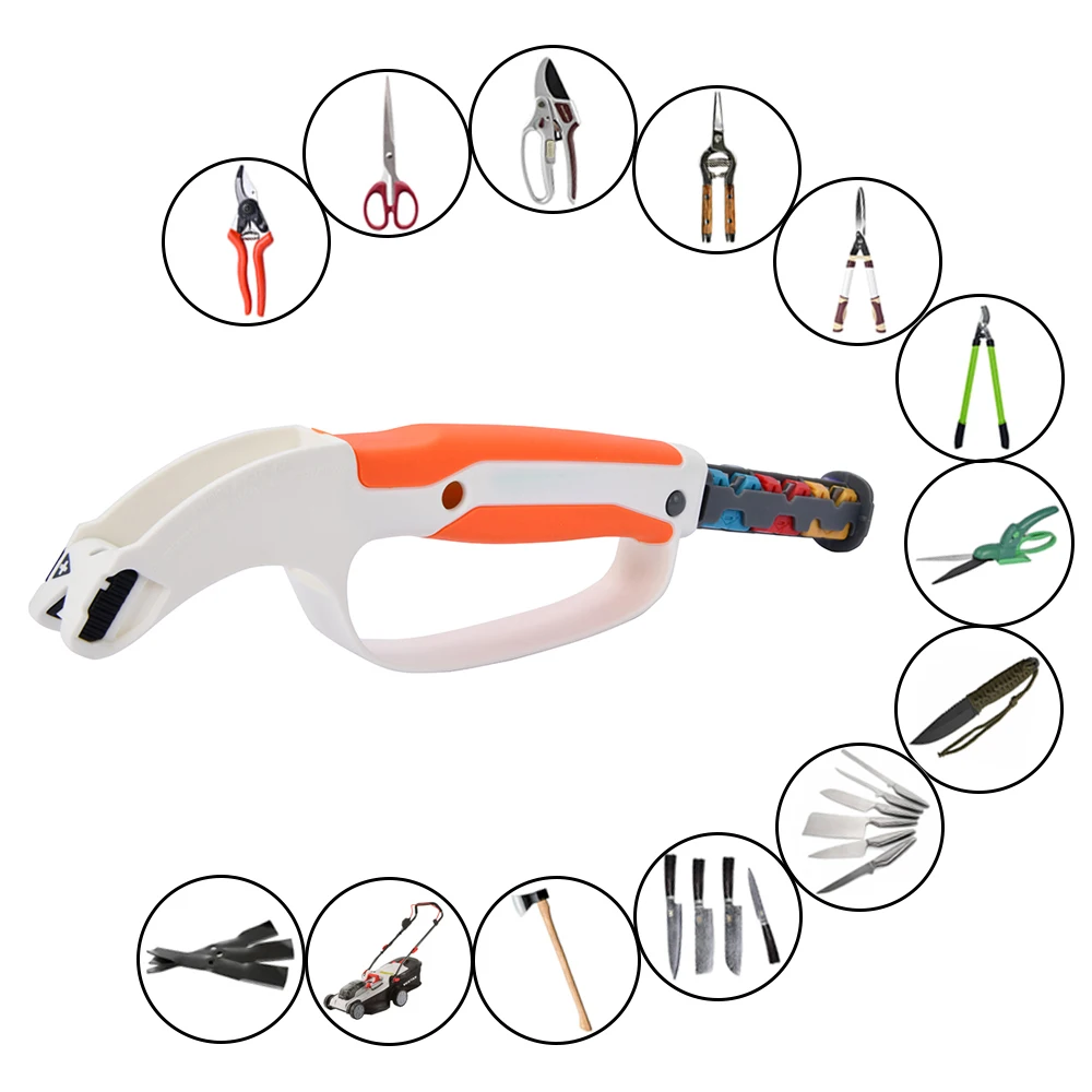 Vertak 7 in 1 kitchen knife sharpener kit scissors sharpener for bypass and anvil pruner