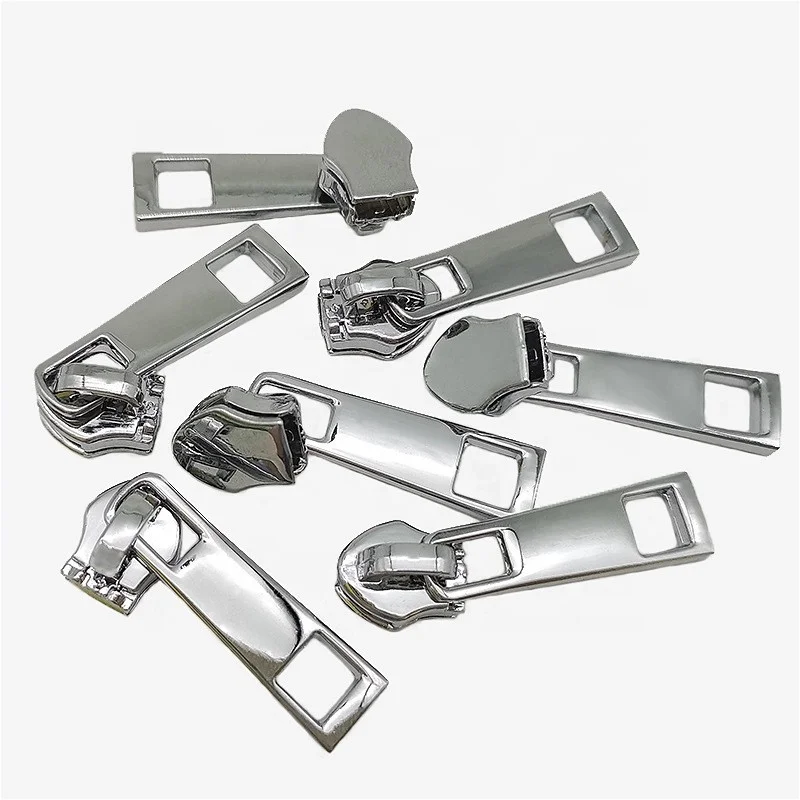 Handbag Hardware No.5 Nylon Metal Zipper Puller Slider Brand Logo Bag Zipper Head Puller Zipper Custom Metal Pull Logo