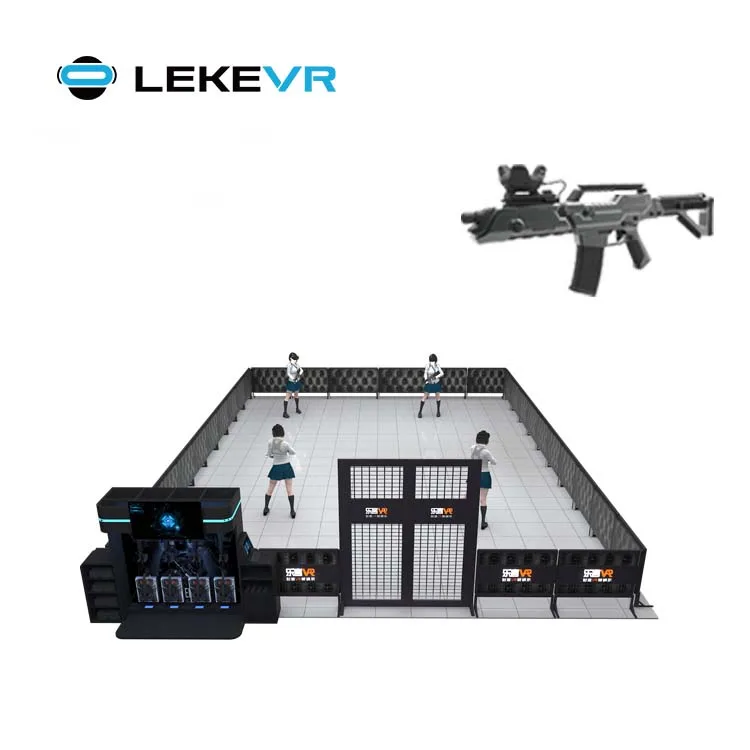 LEKE VR 9D Virtual Reality Set Space Mutiplayer Shooting Games VR Park Free Roam Arena Big Space
