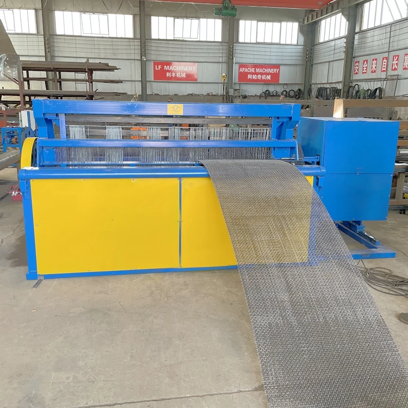 APACHE 0.5-2.5 1.5~5 2-6   6-12mm FULL AUTOMATIC crimped wire mesh weaving  machine equipment