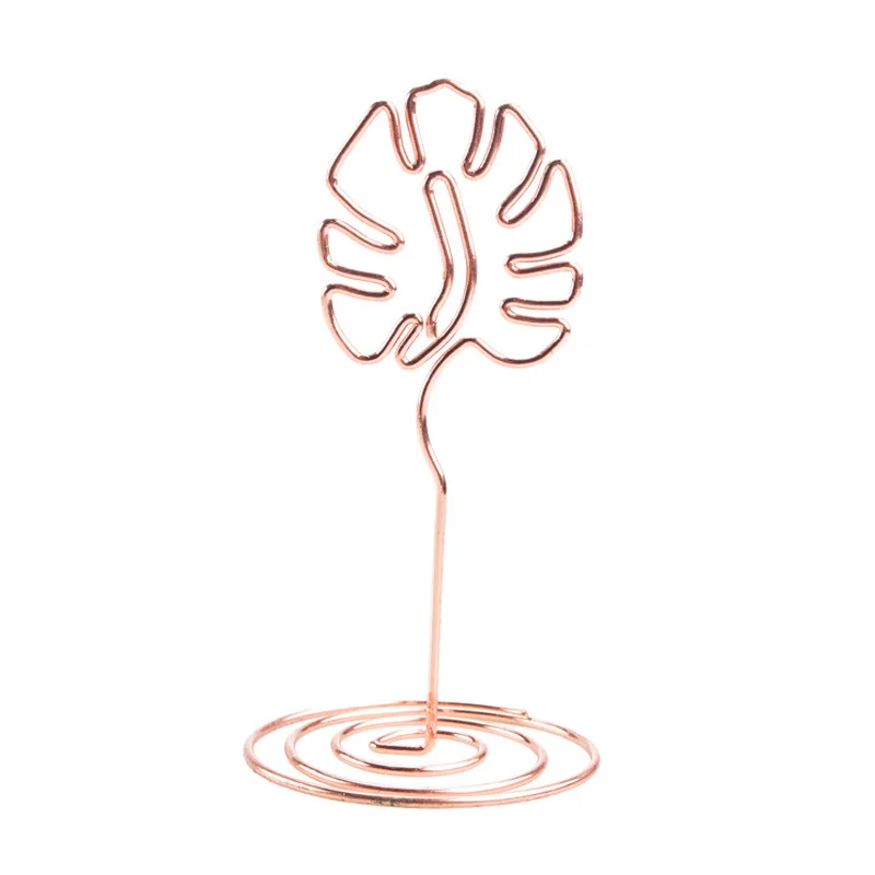 Custom Metal Rose Gold Airplane Table Number Stand Place Card Holders Wire Metal Memo Clip Photo Picture Note Name Menu Holder