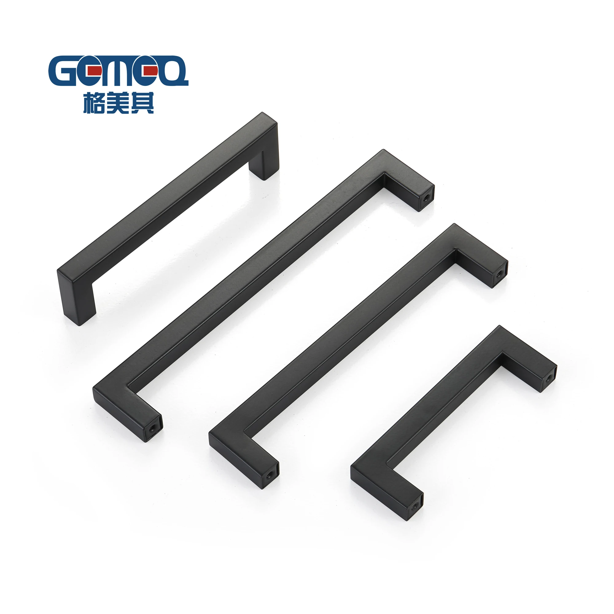 Cabinet Door Drawer Square Pull Black Matt Kitchen Handle Pull Furniture Hardware