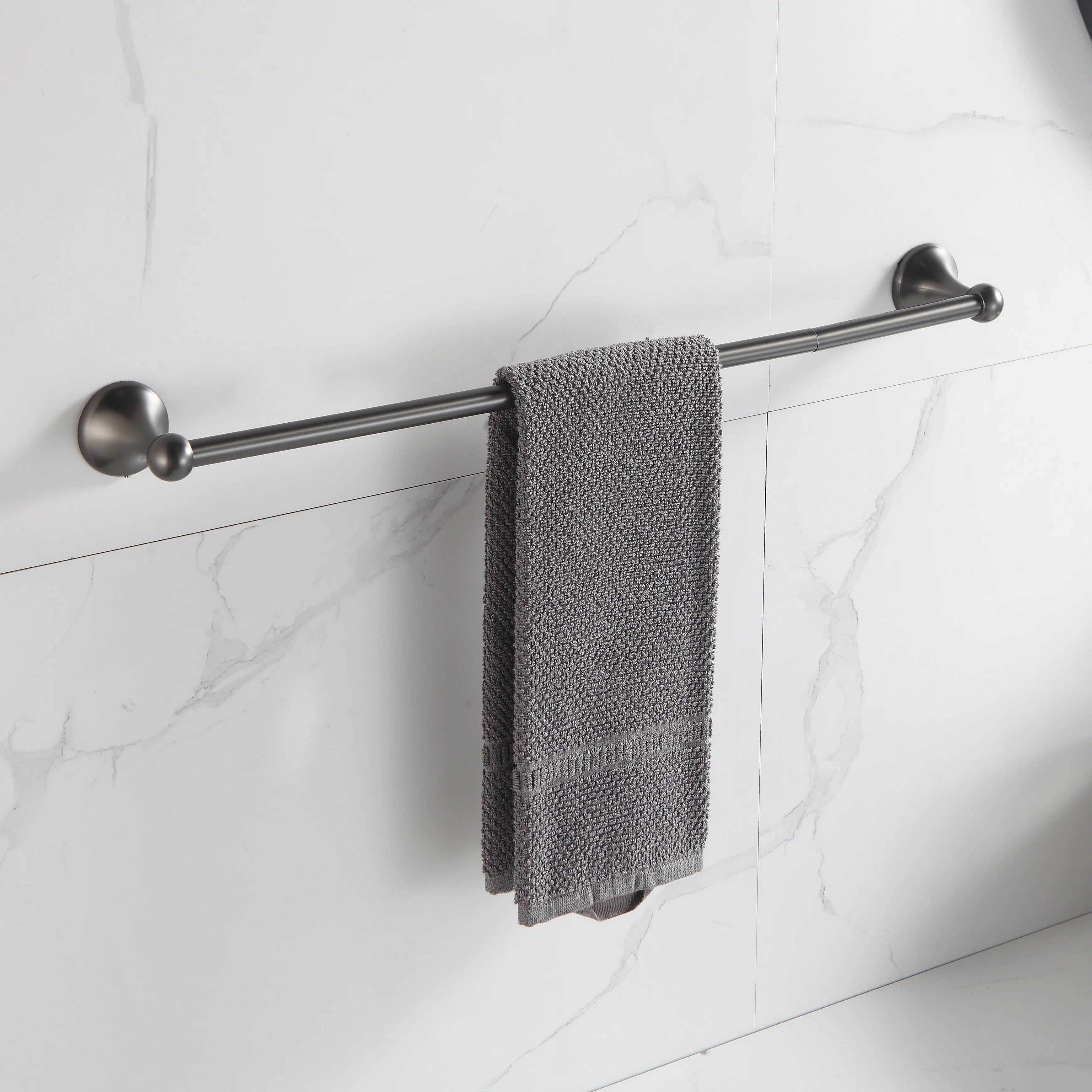 4 Piece Gun Grey zinc alloy wall mounted Bathroom Accessories Hardware set