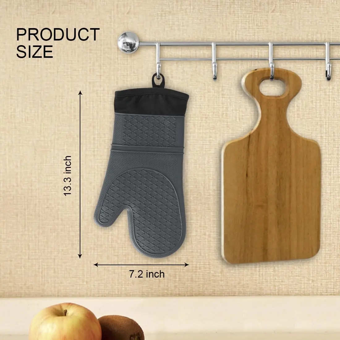 2Pcs Waterproof and Non-Slip Temperature Heat Resistant kitchen baking cooking silicon silicone oven mitts gloves set