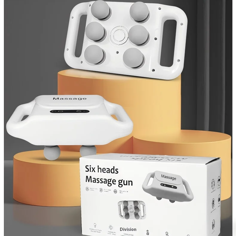 High Quality Massage Gun Best Budget Muscle Fascia Relaxation Six Heads Fascia Gun With 6 Modes And 20-speed Adjustment