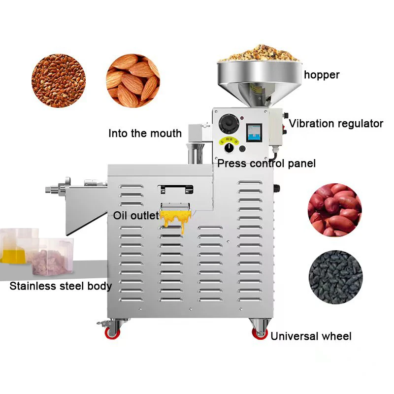 Peanut/Avocado/Coconut/Soybean/Olive  flaxseed oil press commercial  industrial oil press machine
