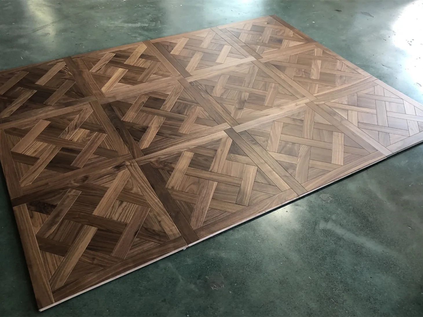 Walnut versailles parquet engineered wood flooring