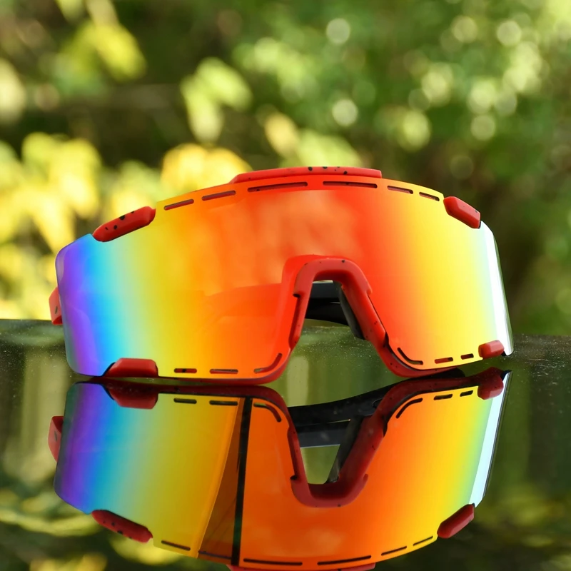 Polarized Cycling Sports Sunglasses with 3 Interchangeable Lenses Mens Womens Bicycle Glasses Goggles MTB Sport Eyewears