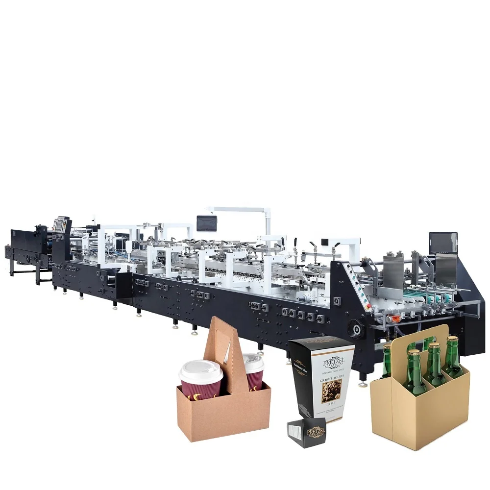 GK-650GS Automatic Four Six Corner Carton Folder Gluer with Best Quality