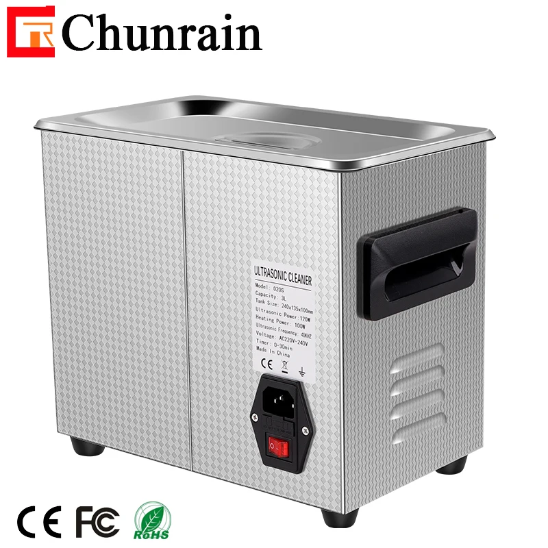 Desktop Digital Ultrasonic cleaner with heater degas and semiwave for dental lab CR-020S 3.2L 120W
