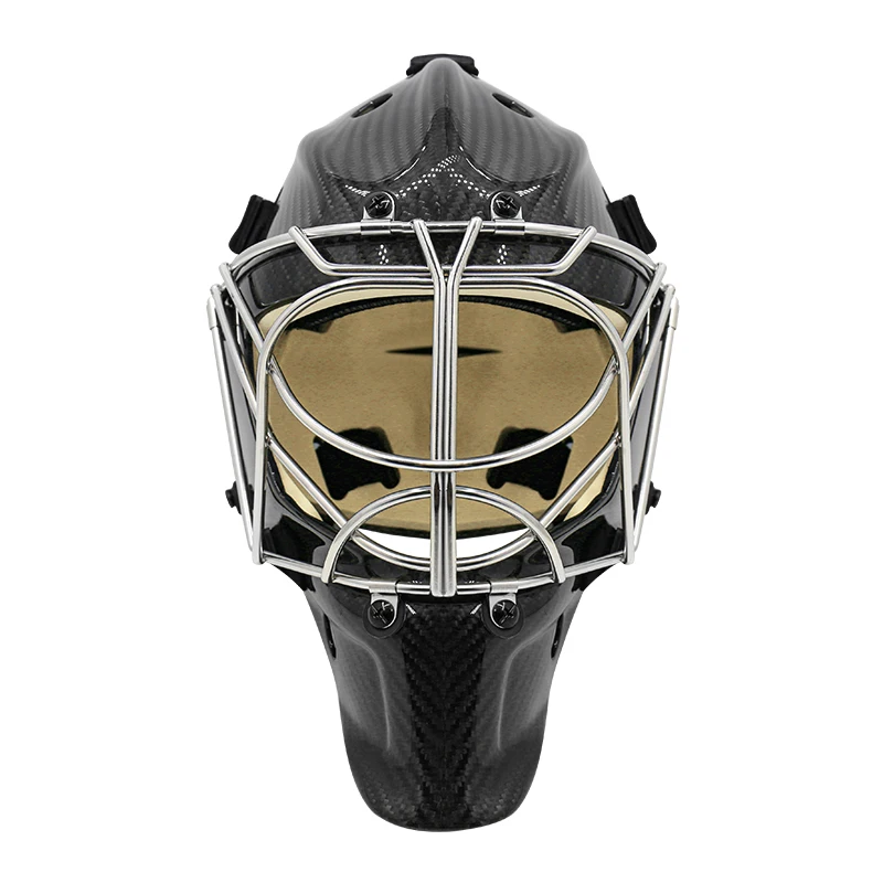 Factory wholesale Multi-Size XS/S/M/L/XL Custom Carbon Fiber Ice Hockey Goalie Helmet Ice Hockey Helmet