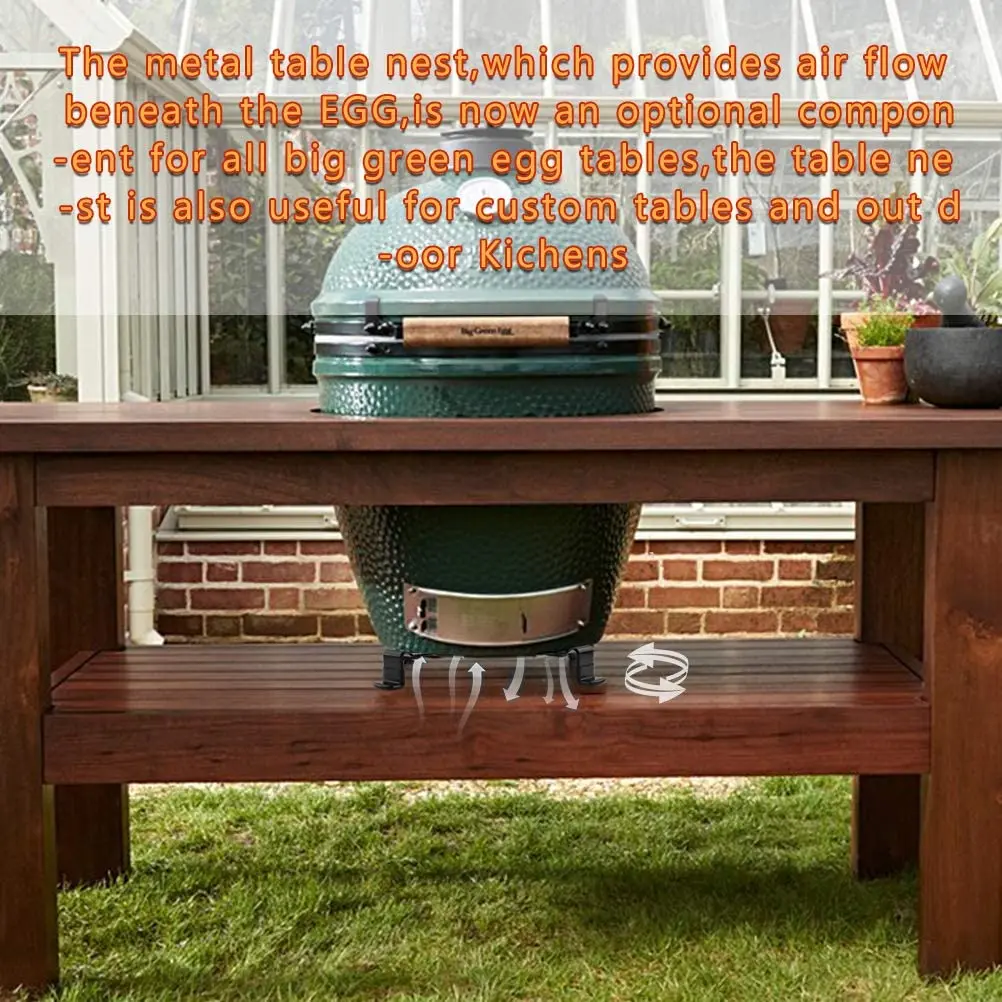 Grill Stand for Big Green Egg Large Nest,Big Green Egg Accessories Kamado Grill Table Nest Stand