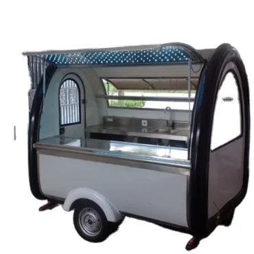 New Design Motorcycle Food Ice Cream Cars Cart Truck Fiberglass Customized Small Food Moped Sushi Mobile Restaurant N/A