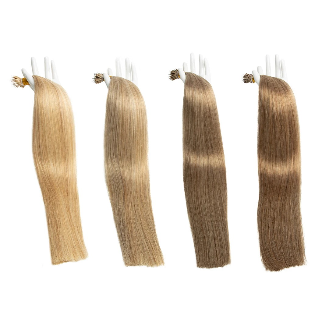 Hot sale natural brown nano ring hair extension strawberry blonde natural human hair nano tip extensions