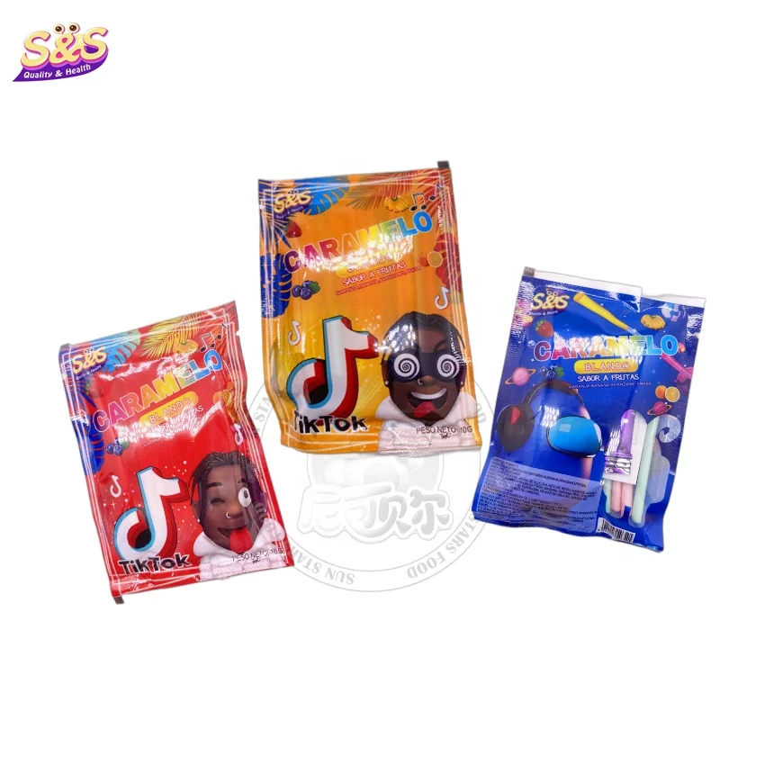 Fruity Cartoon Tattoo Sticker CC Stick Popping Candy Tablet Packaged in Bottle