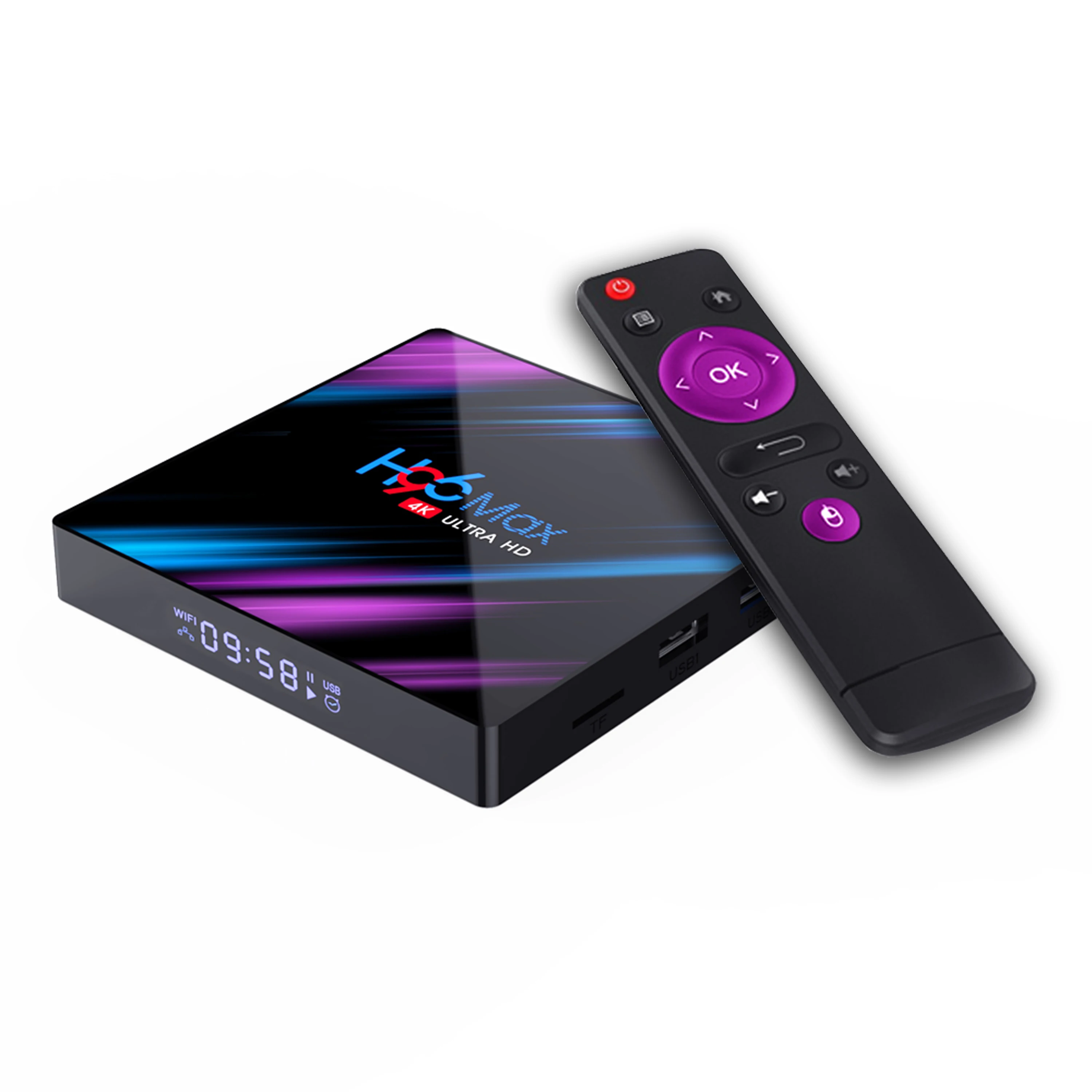 Factory Set Top box Smart Tvbox 4k H96max Plus 4gb 32gb 64gb 128gb android 9.0 Rk3318 Ram Hd H96 Max Android Tv Box