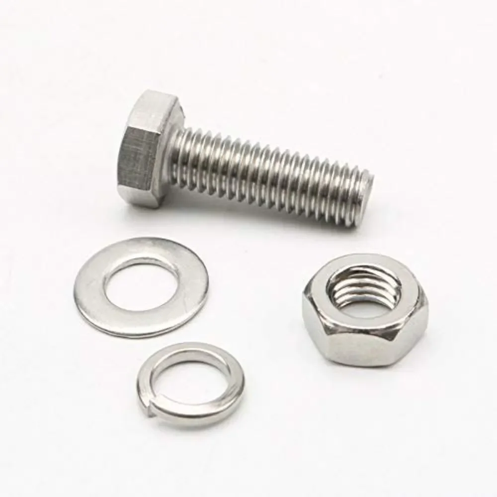 DIN933 stainless steel hex head bolt and  hex nut and washer hex head screw
