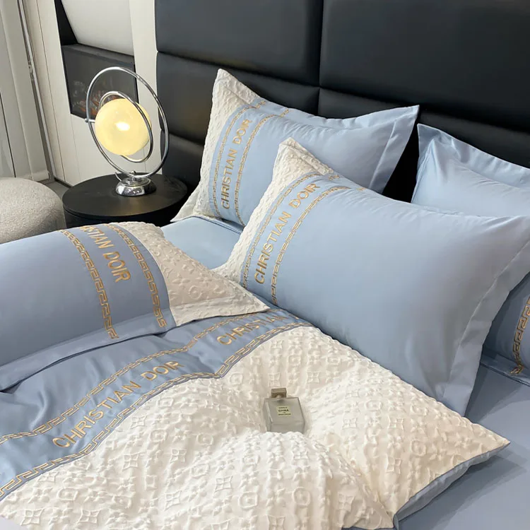 New Arrival Hot Sale Portable non Disposable duvet cover set hotel Custom Bedroom luxury bedding set