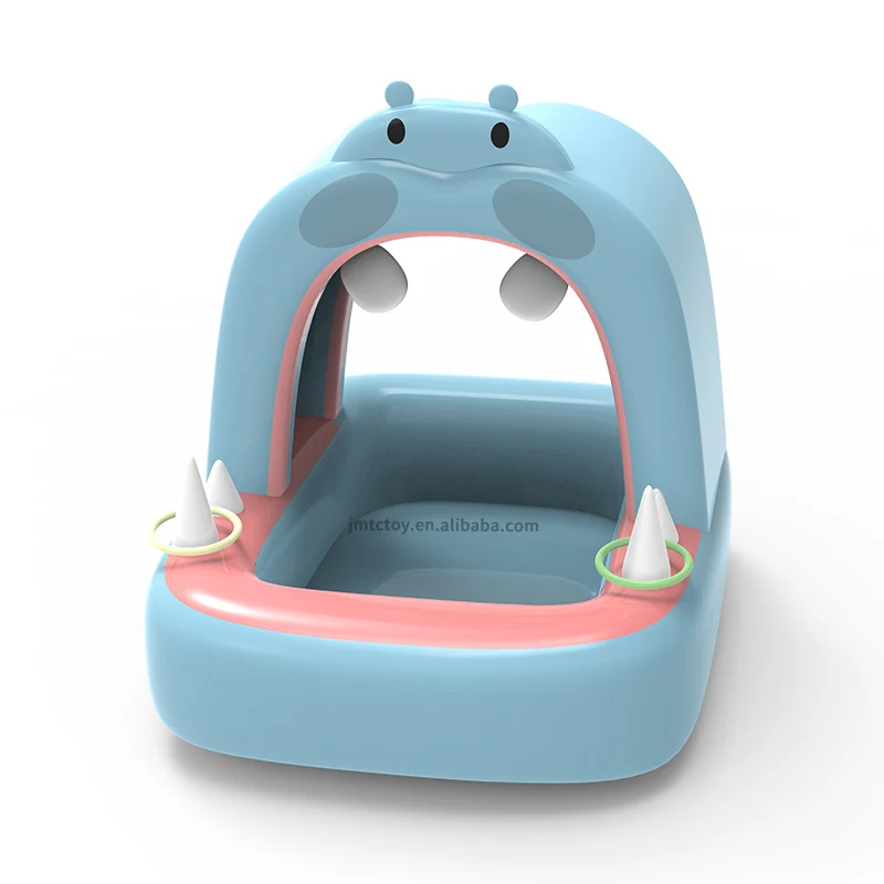 Inflatable hippo pattern summer family funny water sport pool