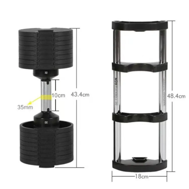 Wholesale high quality dumbbell adjustable weight fitness lifting adjustable dumbbell set
