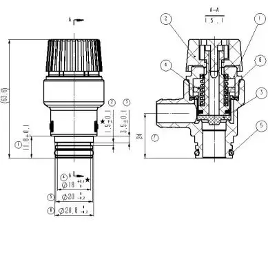 Safety Valve Pressure Relief Valve Universal Heating Stove Spare Parts for Gas Boilers