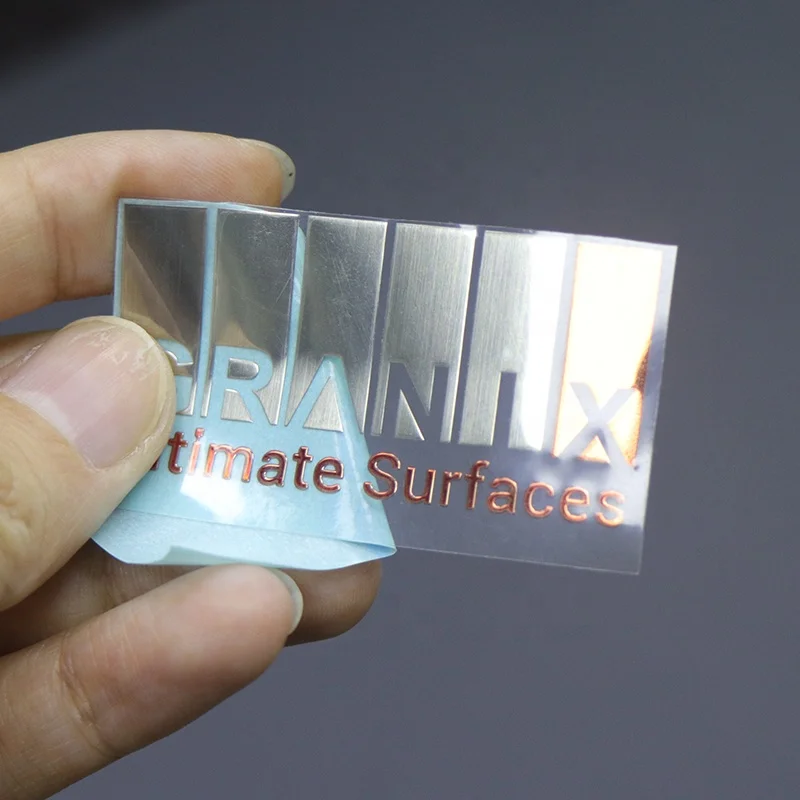 Factory Custom Electroformed Self-Adhesive Metallic Nickel Decal Label Stickers For Decoration