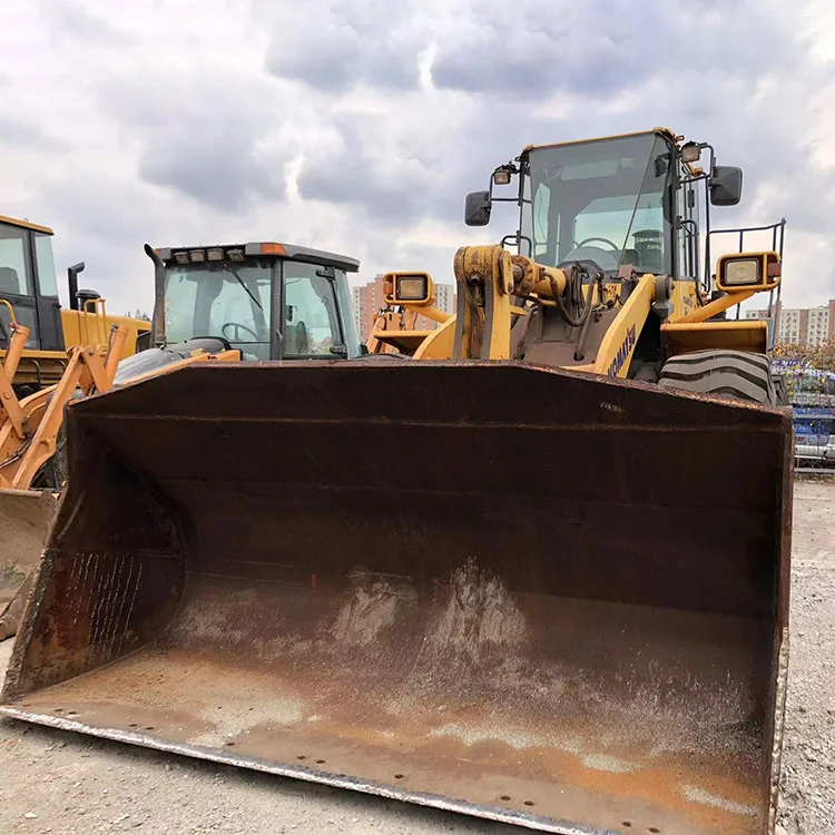 Komatsu WA470 Подержанные колесные погрузчики дорожно-строительная машина WA470-6 гидравлический погрузчик