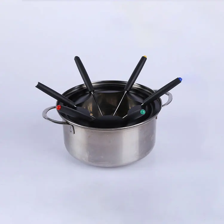 Лидер продаж на Amazon, Электрический кастрюля для шоколада и фондю из нержавеющей стали, набор для шоколадного фондю