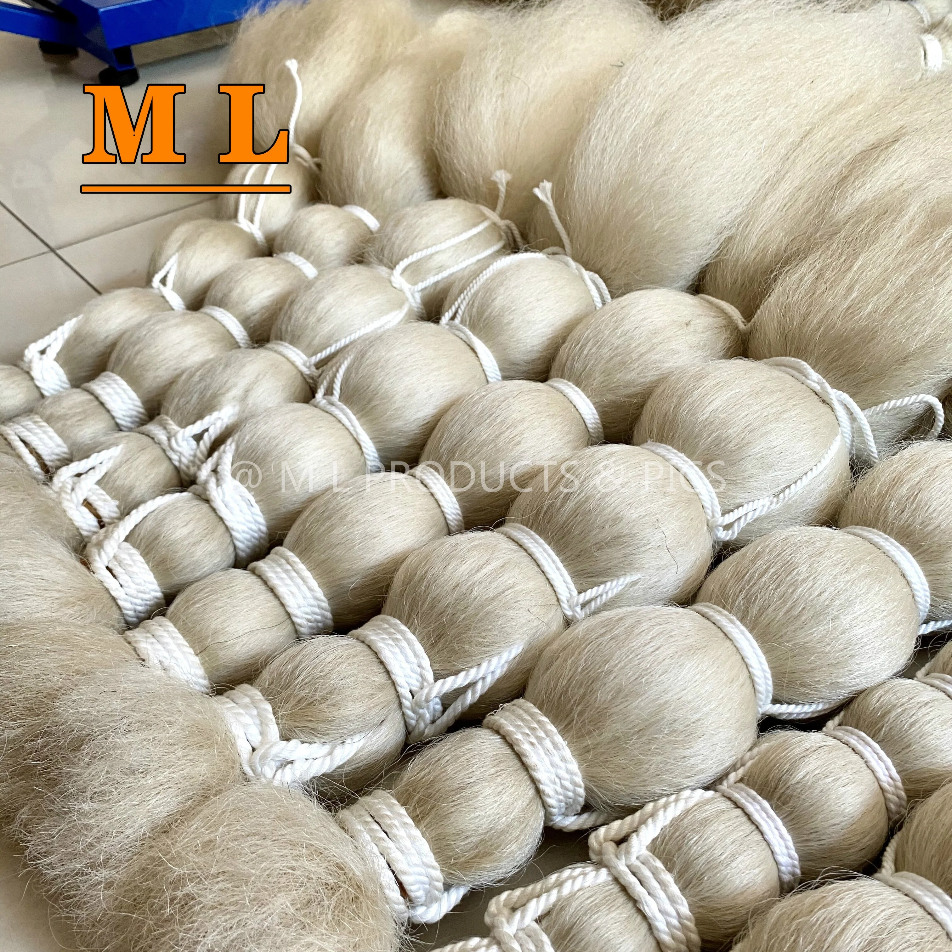 hot hair extensions 100% yak tail hair natural white color 26'