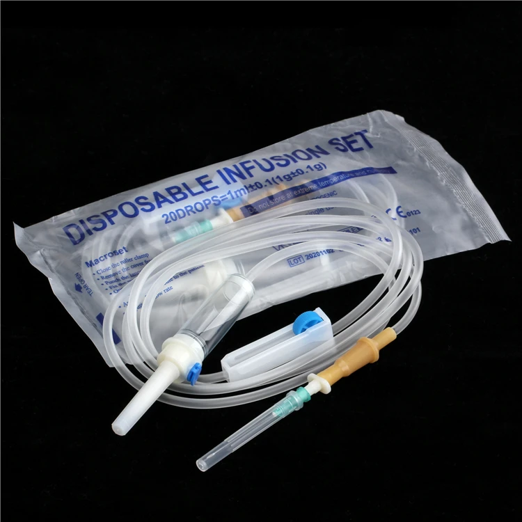 Iv Burette Hot Selling Flow Regulator Infusion Set With Needleless Adapters